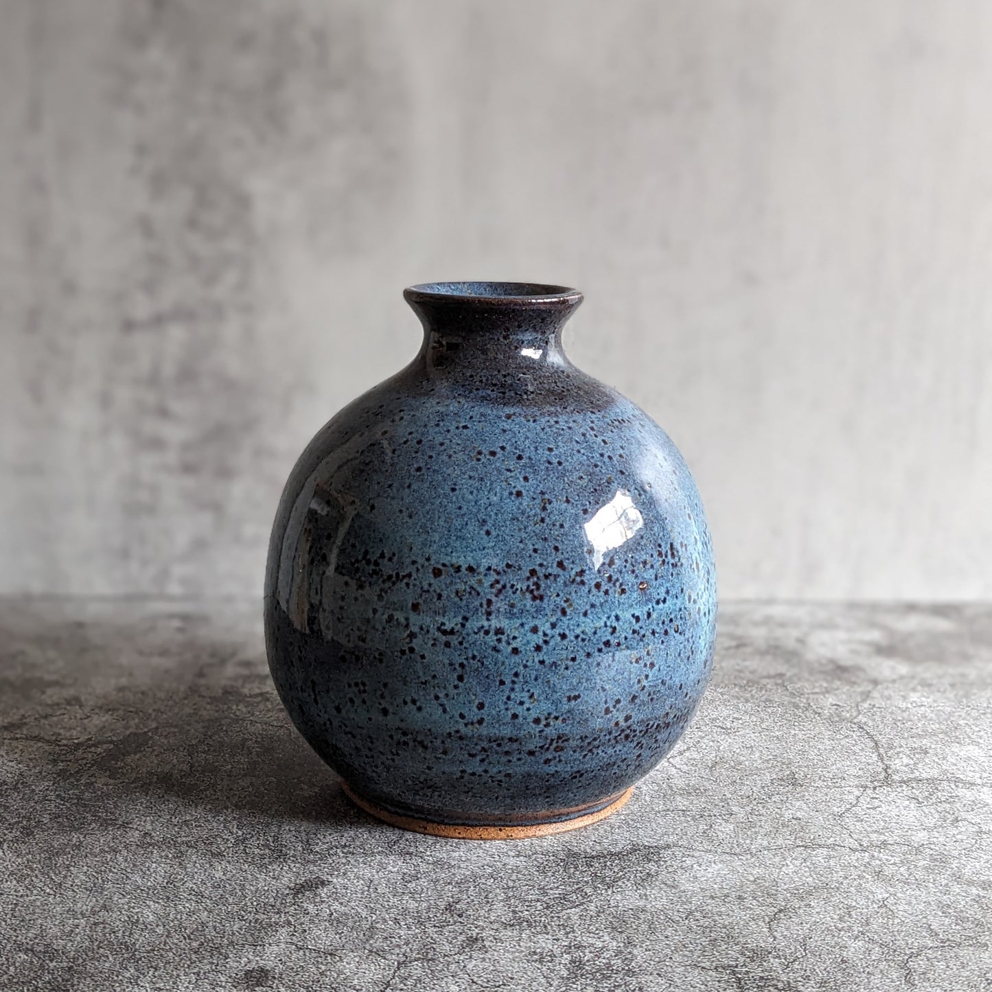 Blue Rounded Vase