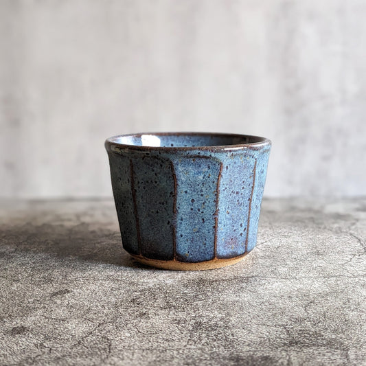 Blue Faceted Cup