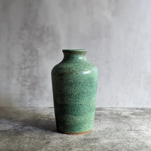 Green Speckled Vase